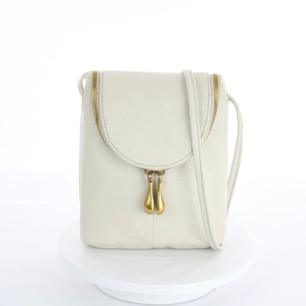 HOBO Fern Cream Textured Leather Crossbody Bag